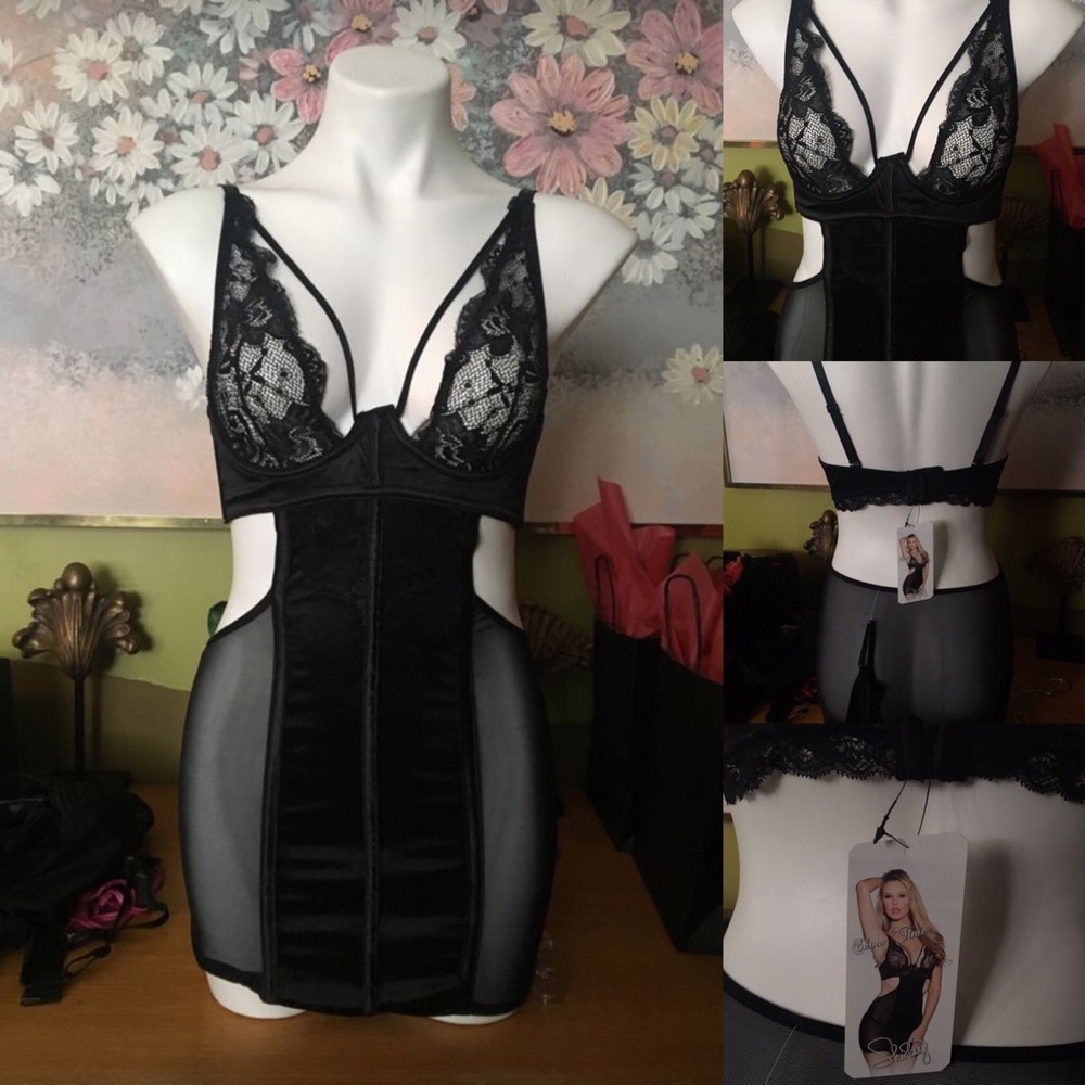 Black Strappy Chemise